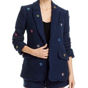 Cinq a Sept Khloe Ditsy Floral Boucle Blazer Size 4